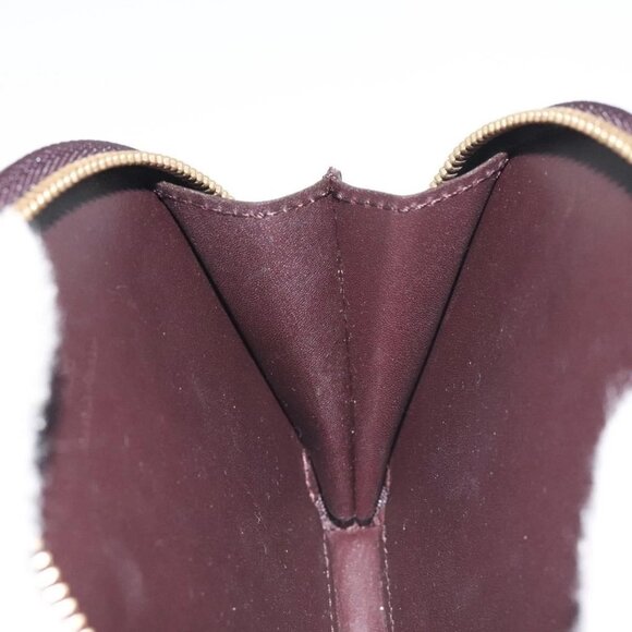 LOUIS VUITTON Vernis Porte Monnaie Ecruil Coin Purse Amarante - Picture 13 of 15